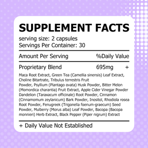 Private Label Slim Capsules with Proprietary Blend Supports Healthy Digestion and Natural Energy and Vitality Support Pills - Product Image 2