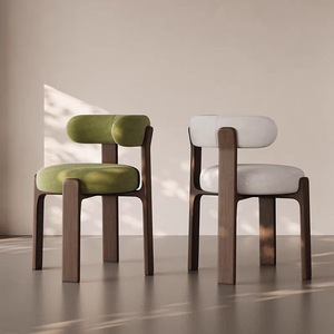 Chaise de salle à manger en bois massif de style rétro <span class=keywords><strong>français</strong></span>, design du milieu du siècle, luxe léger pour la maison et les gîtes - Product Image 5