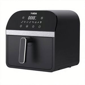 Friteuse à air familiale 6L avec fenêtre visible, en acier inoxydable SUS304, panneau tactile numérique, 8 menus prédéfinis pour une friture saine sans huile - Product Image 1