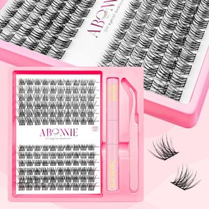 Abonie Diy Eyelash Extension 30D 40D Mixed Set With Glue And Tweezers Single Cluster Segmented Style - Product Image 2