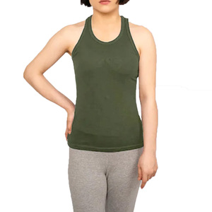 Débardeur de sport décontracté pour femme Eco Performance, fabriqué en tissu tricoté Spandex/Coton, respirant et à séchage rapide, idéal pour le yoga et les activités sportives. - Product Image 6