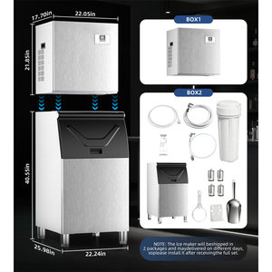 Coldstar CK-380 180Kg 24H Fast <b>Making</b> Air Cooling Square <b>Ice</b> Maker Stainless Steel Commercial <b>Ice</b> Block <b>Machine</b> 220V Restaurant - Product Image 2