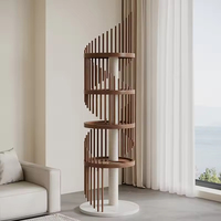 Structure d'escalade pour chat en bois massif, design exclusif, luxe moderne, avec colonne en sisal, pour la maison.