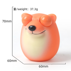 ขายส่งตรงจากโรงงาน ของเล่นบีบคลายเครียดรูปผักซิลิโคนหลากสี รูปแมว แฮมสเตอร์ แบบหนีบ บีบ นุ่มนิ่ม - Product Image 6