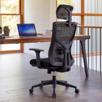 Chaise de bureau exécutive ergonomique moderne en maille personnalisable, dossier haut, pivotante, réglable, avec vérin à gaz chromé, garantie 3-5 ans