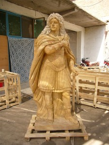Sculpture sur pierre personnalisée d'usine en Chine Statue en pierre guerrier classique Style européen marbre Figure masculine Sculpture pour la décoration extérieure - Product Image 3