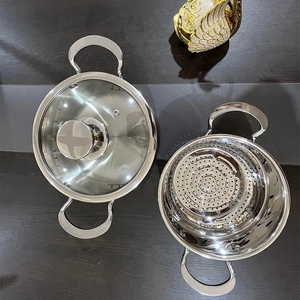 Casserole en acier inoxydable 304, taille commerciale, grande, pour cuisine, personnalisée, antiadhésive, 3 couches, cuiseur vapeur en acier inoxydable - Product Image 3