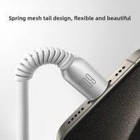 Câble de données tressé en nylon BWVV 60W à charge rapide avec connecteurs Type-C pour iPhone 15/16/17 certifié CE/FCC