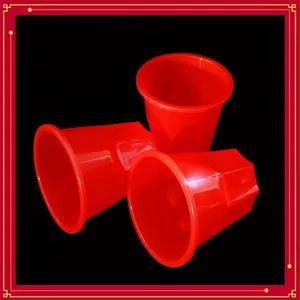 Red Plastic Cups PP Plastic To Customize Chinese Disposable Style 170ML Carton Box Beverage Plastic Cups With Lids 500 Pcs/ctn