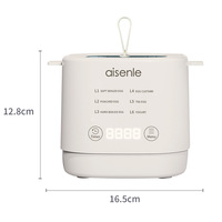 Cuiseur à œufs électrique multifonctionnel intelligent 6-en-1 avec minuterie, en acier inoxydable, écologique, compact, pour la maison