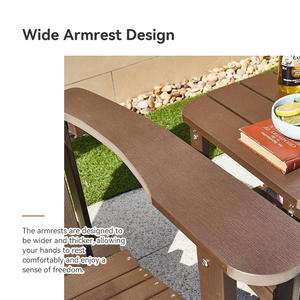 Ensemble de table à manger d'extérieur en bois, style <span class=keywords><strong>simple</strong></span> et moderne, pour <span class=keywords><strong>restaurant</strong></span> extérieur, ensemble de meubles de jardin décontractés - Product Image 2