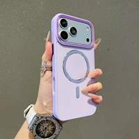 Coque de téléphone magnétique givrée de luxe pour iPhone 18 17 16 15 14 Plus 13 Pro Max, coque arrière de protection antichoc en silicone