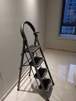 Nouvelle chaise-échelle domestique à 3 marches, pliable, avec main courante