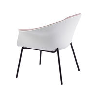 Fauteuils nordiques modernes Lounge Accent Chairs en tissu rose PP Dossier Mobilier de salon