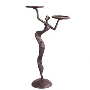 Mesa Consola Moderna con Pedestal de Metal, Diseño Contemporáneo Hecho a Mano para Sala de Estar, Mueble Decorativo para el Hogar - Product Image 1