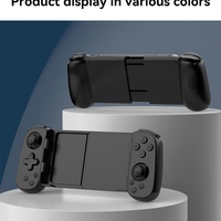 Manette de jeu pour smartphone D6 sans fil BT en ABS, batterie 350 mAh, gyroscope six axes, moteur de vibration, bouton Turbo hybride