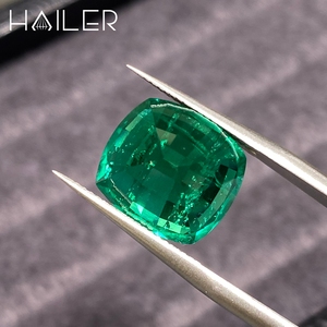 Groothandel Fabrikant Colombia Smaragd Kussen Gesneden 11*<span class=keywords><strong>12</strong></span> <span class=keywords><strong>Mm</strong></span> Echte Hydrothermale Lab Geteelde Smaragd Kralen - Product Image 3