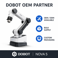 Bras robotique collaboratif 6 axes pour Nova 5, 5 kg, portée 850 mm, IP54, Cobot industriel avec capteurs de sécurité et moteur PLC