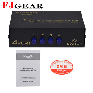 FJ-401AV FJGEAR Offres Spéciales Adopter <span class=keywords><strong>AV</strong></span> Commutateur RCA 4 ports pour TV PS2 PS3 rac Switch - Product Image 5