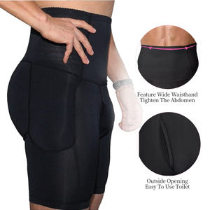 Coussinets de contraction abdominale à taille haute pour hommes Contorsions des fesses Sous-vêtements modelants Boxer Briefs - Product Image 4