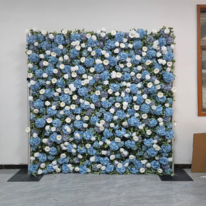 Panel de Flores Artificiales Enrollable para Decoración de Escenarios de Boda, con Soporte para Personalización de Tamaño - Product Image 1