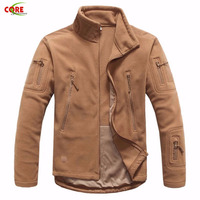 Veste Polaire Homme d'Extérieur pour Camping Chasse, Manteaux Thermiques en Micro Polaire Épais & Chaud avec Poche Zippée OEM