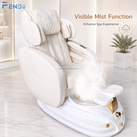 Fauteuil de Pédicure de Luxe avec Massage Dorsal Shiatsu et Bassin de Spa Balnéo pour les Pieds