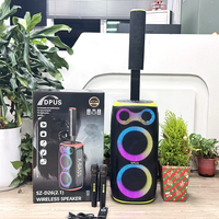 Altavoz Profesional Bluetooth D26(2.1) para Fiestas con Micrófono Inalámbrico, Altavoz de Karaoke Portátil con Luz LED, Sistema de Audio para Exteriores y Hogar