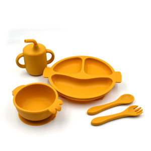 Vaisselle en silicone pour bébé sans BPA, ensemble pour le dîner, les bols collants à ventouse pour enfants, <span class=keywords><strong>assiette</strong></span> pour les tout-petits, nouveauté - Product Image 6