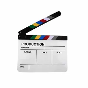 Panneau de clacsonnement en <span class=keywords><strong>film</strong></span> acrylique à rayures colorées pour tournage de films, vidéos, studio, vlog et accessoire de photographie - Product Image 5