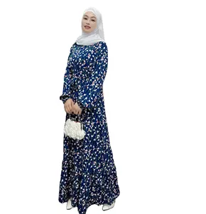 New Arrivals Muslim Dresses Fashion Prints Abaya Middle East Dubai Maxi Plus Size Floral Women Dresses