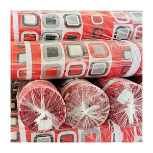 Red and black pigment print china textile material brushed 100 microfibre woven fabric polyester