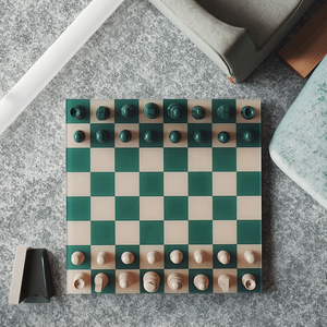 Sản xuất trực tiếp-bán tùy chỉnh sang trọng rắn PU da tấm trong nhà vuông cao cấp cờ vua miếng cờ vua trò chơi - Product Image 6