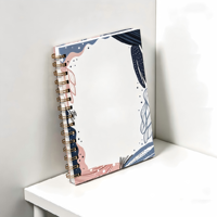 Cuaderno de espiral con tapa dura y estampado de arte botánico, logotipo personalizado, tamaño personalizado, diario de tapa dura, papelería para oficina y estudiantes