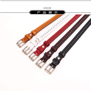 Cinturón de Cuero Genuino Tiyo, Piel de Vaca, Hebilla Rectangular Resistente, Estilo Vintage, Unisex, Ajustable, Sin Perforaciones, 2.5cm de Ancho, Deportivo, Casual - Product Image 2