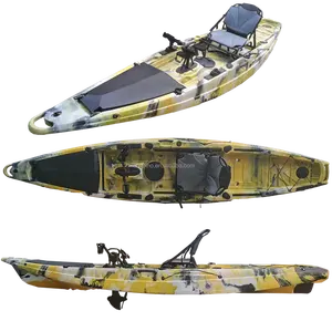 Kayak de pêche en plastique et accessoires avec stabilisateur, prix d'usine bon marché