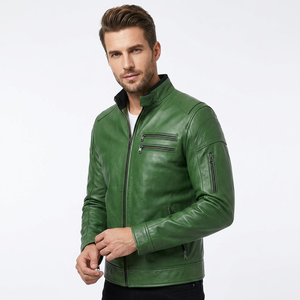Ensemble de vestes de motard en toile de cuir de mouton multicolores, coupe-vent, BS International, unisexe, très vendues, qualité supérieure, imperméables - Product Image 1
