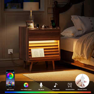 Vietnam Modern Bedroom Nightstand with 2 <b>Drawers</b> Durable Manufactured Wood OEM Furniture for Living Room MD06 - Product Image 4