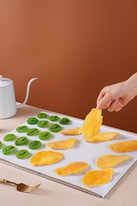 Leicht zu Reinigende Lebensmittelechte Grobgitterige Ofenfeste Hitzebeständige Obst- und Gemüse-Dehydrierungsmatte Antihaftbeschichtetes Silikon-Trockennetz - Product Image 2