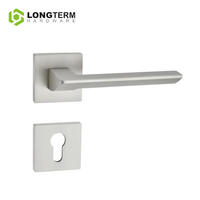 Serrures et poignées de porte dorées en alliage de zinc Serrure à levier à mortaise silencieuse de luxe moderne Ensemble de poignées de serrure de porte intérieure avec clés pour la maison
