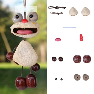 Wholesale DIY Natural Fruit Shell Pendant Handcrafted Doll Hanging Charm For Gift And Home Decoration - Product Image 3