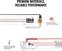 Tubo láser Sihao CO2 40W 50W 60W 80W 100W 130W 150W Potente vidrio de 700mm a 1830mm de longitud 80mm de diámetro para máquina cortadora de grabado
