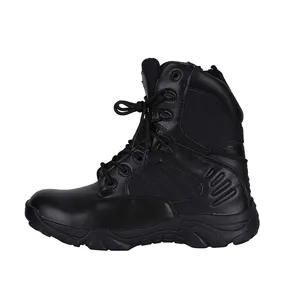 Double Safe Super March Ready To Ship Waterproof Microfiber Black Safety Outdoor Anti Slip Training Mens Tactical Boots