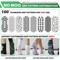 Logo personnalisé Gym Grippy Yoga chaussettes pour femmes mignon brodé lettre anti-dérapant Grip Pilates chaussettes pour l'automne