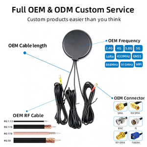 Antenne Combo LTE 3-en-1 GNSS pour Véhicules, Camions, Bus, Gestion de Flotte, 2x2 MIMO SMA Mâle, Navigation Multi-Bandes, Étanche IP67 - Product Image 4