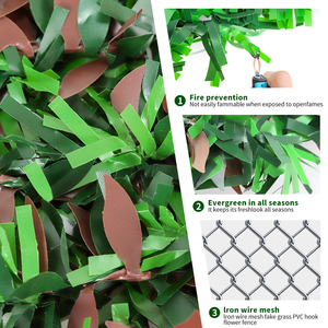 Factory wholesale artificial wire <b>mesh</b> roll shaped grass fence artificial fence wall courtyard decoration grass fence - Product Image 2
