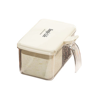 Spice <b>Container</b> Set Divided Clip On Lid Transparent For Solid Seasonings <b>Kitchen</b> <b>Storage</b> M Size - Product Image 3