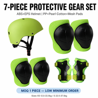 Ensemble de 7 protections pour genoux, coudes et poignets pour enfants, casque ABS, coque rigide en EPS PP, multicolore, pour vélo et cyclisme