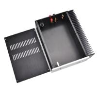 Boîtier d'amplificateur de puissance en aluminium usiné CNC, dissipateur thermique pour haut-parleur Hi-Fi anodisé haute précision, 5000W max.