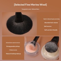 Ensemble professionnel de 16 pinceaux de maquillage pour les yeux en poils naturels avec manches en bois de santal jaune - Marque privée